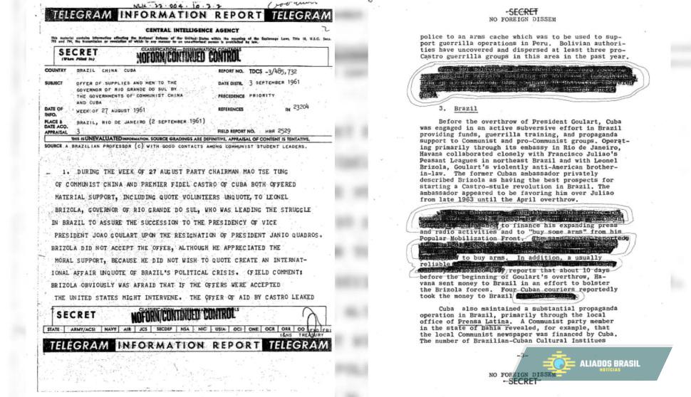 Documentos secretos sobre o assassinato de JFK dizem que China e Cuba ofereceram apoio a governador brasileiro