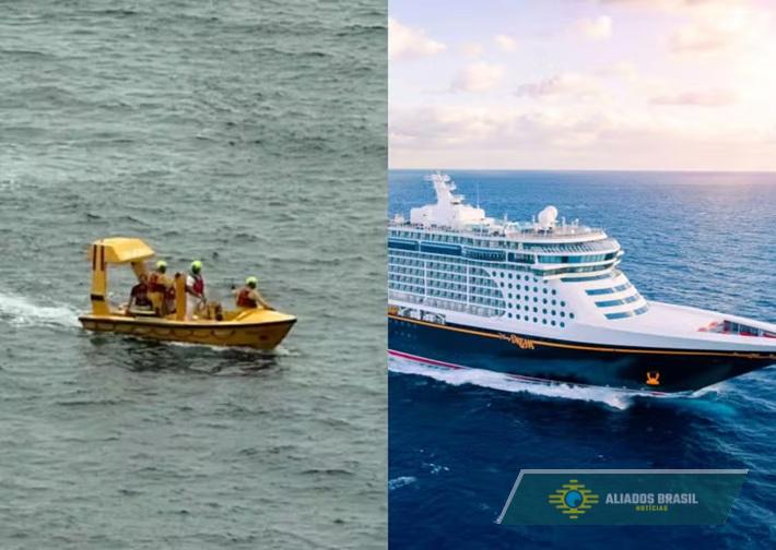 Desespero: Pai pula no mar para salvar filha de 4 anos que caiu de navio de cruzeiro da Disney; veja vídeo