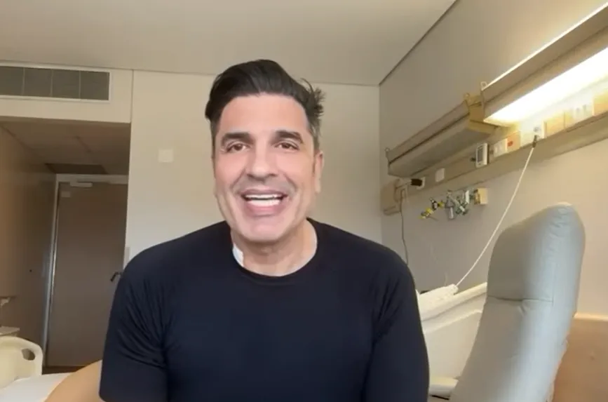 Edu Guedes tem alta da UTI e fala pela 1ª vez após cirurgia de câncer. Veja o vídeo
