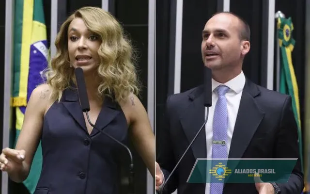 Erica Hilton pede bloqueio de bens e redes de Eduardo Bolsonaro