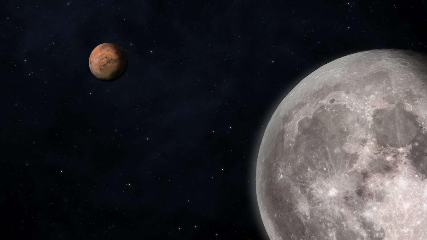 Marte vai brilhar ao lado da Lua nesta segunda (28); veja como observar