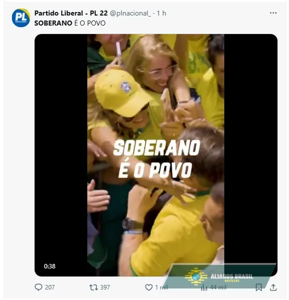PL lança a campanha “Soberano é o Povo” em resposta ao PT