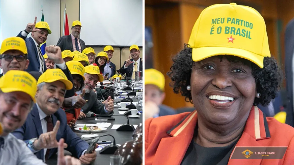 PT adere ao patriotismo bolsonarista e lança boné com slogan “Meu partido é o Brasil”