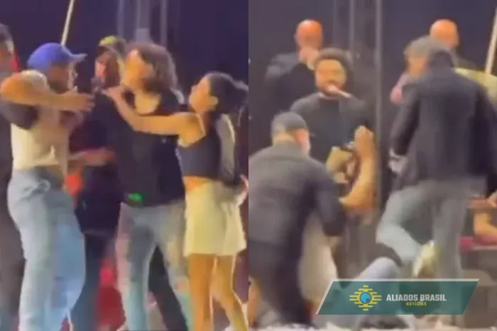 Vídeo: Roberta Miranda chuta homem que invadiu palco em show