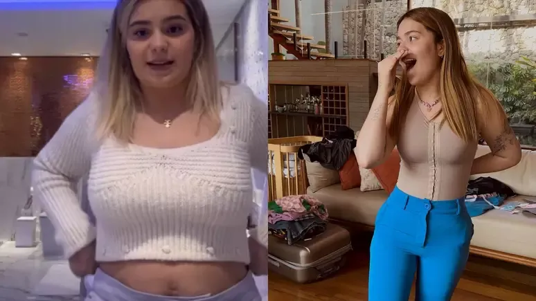 Viih Tube mostra antes e depois após perder 15kg e realizar cirurgias plásticas: 'Me desestimularam tanto'