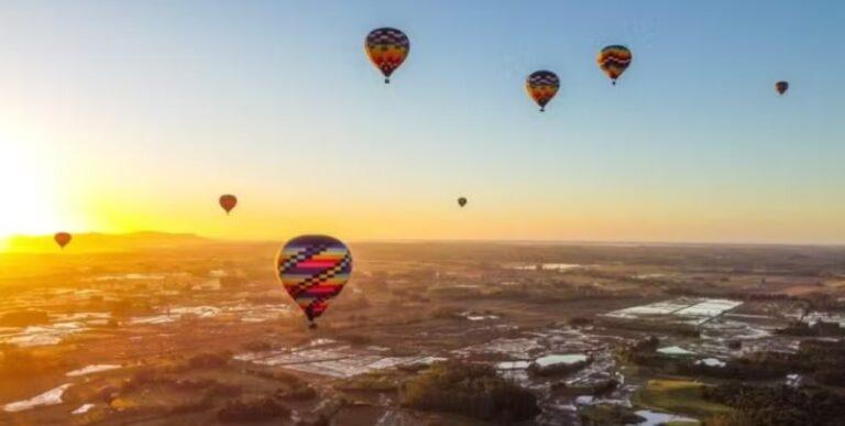 Voos de balão são retomados em Praia Grande com boletim climático após acidente que matou oito pessoas