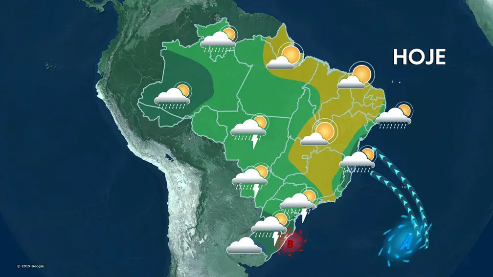 Granizo, chuva e vento de até 90 km/h: previsão indica possibilidade de tornado e microexplosão após virada no tempo no RS