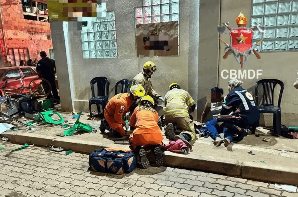 Motorista atropela mulheres e crianças na saída de igreja no DF