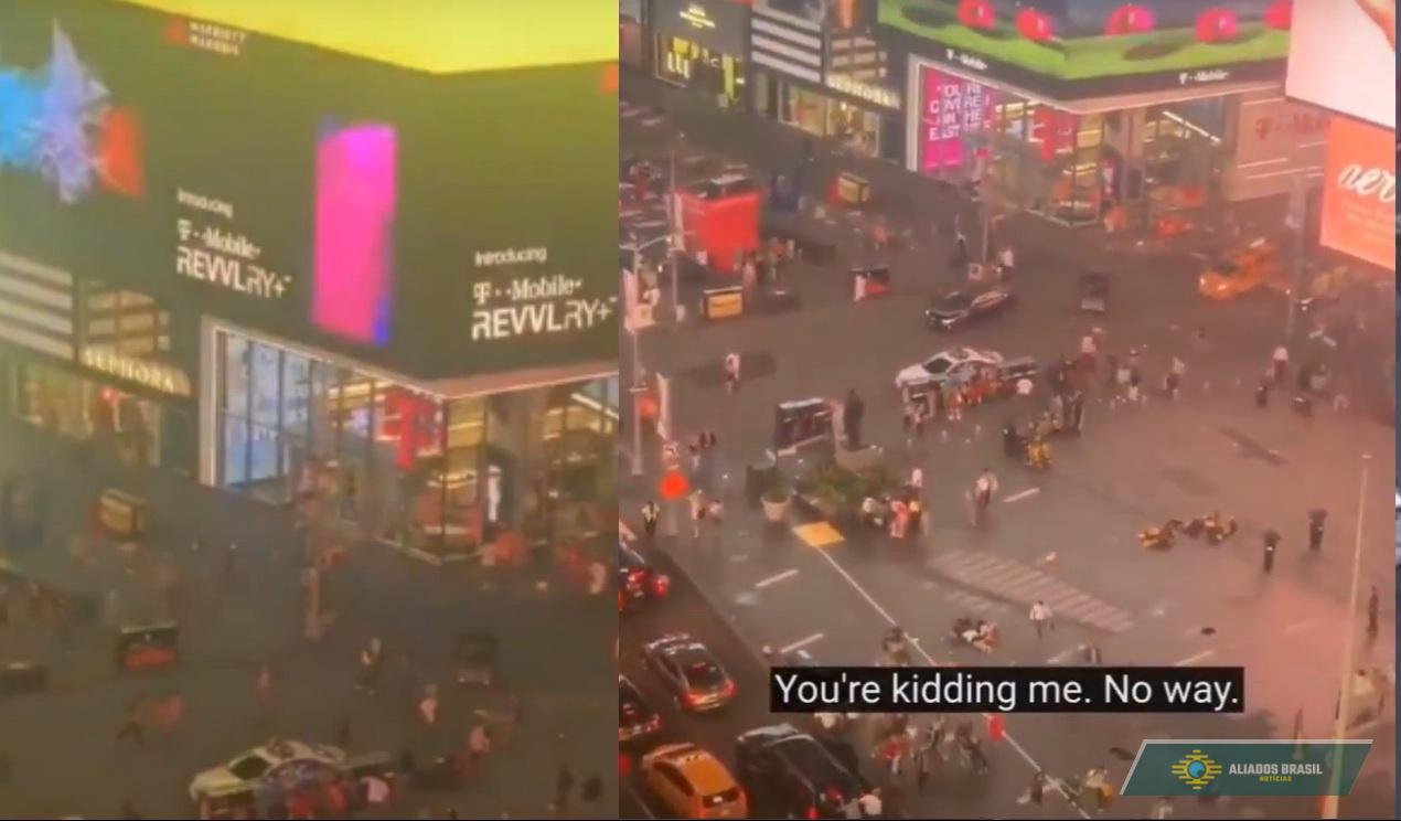 Pânico na Times Square: Adolescente abre fogo em meio à multidão e fere três pessoas. Veja o vídeo