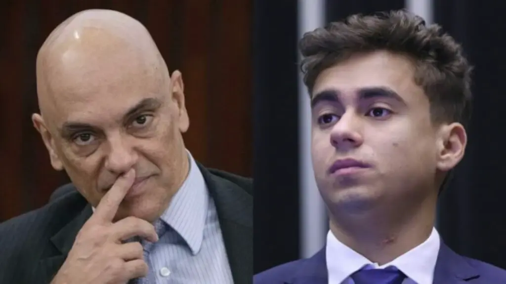 Nikolas reage a Moraes após uso de celular em visita a Bolsonaro