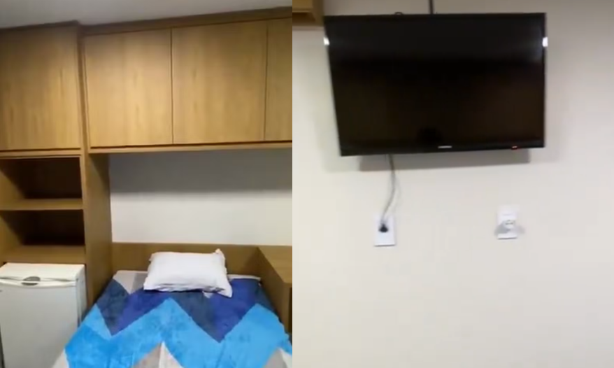 Veja as imagens da sala especial onde Bolsonaro está preso em Brasília