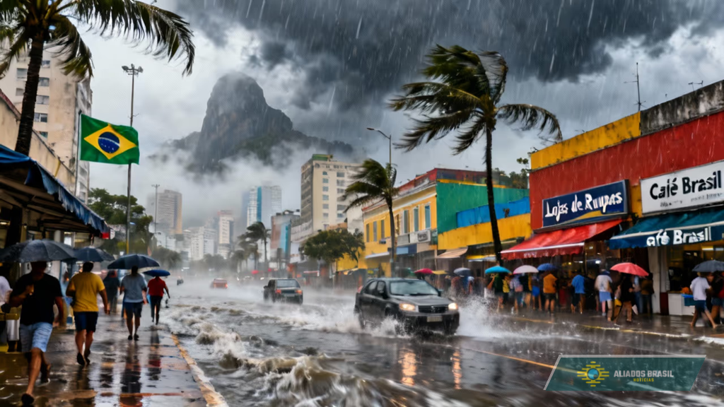 Alerta Inmet para fortes chuvas nos dias 22 e 23, veja as regiões