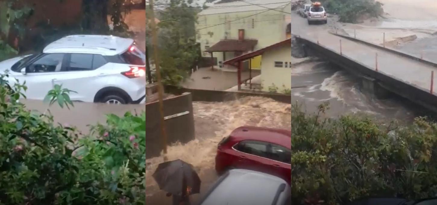 Chuvas intensas voltam a atingir SC e ruas ficam debaixo d'água; VÍDEOS