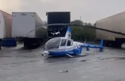 Helicóptero da Band faz pouso forçado na Grande SP; piloto e cinegrafista passam bem, diz emissora