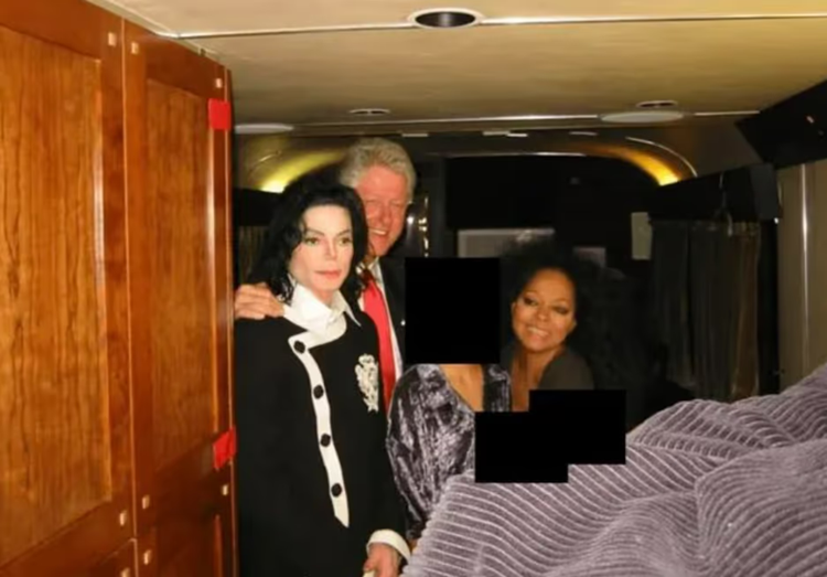 Michael Jackson e Bill Clinton. Reprodução/Departamento de Justiça dos EUA.