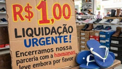 Protesto vira promoção e loja liquida Havaianas a R$ 1 em ação que viraliza