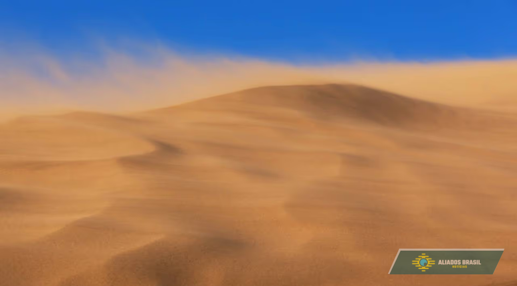 Atenas é completamente pintada de Laranja por causa do Saara