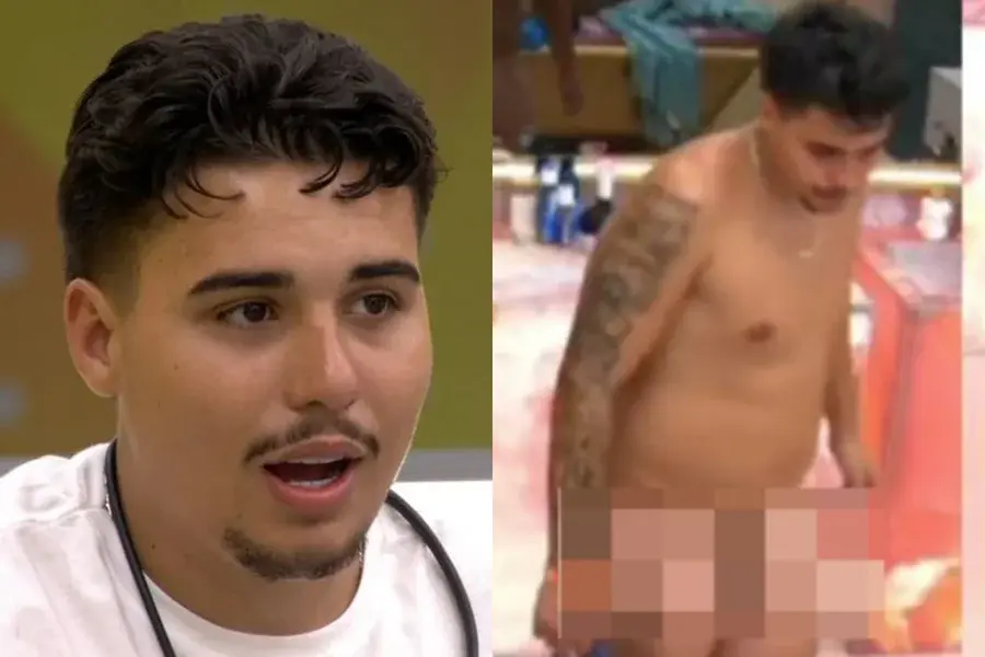 BBB 26. Pedro se descuida, surge pelado e viraliza: