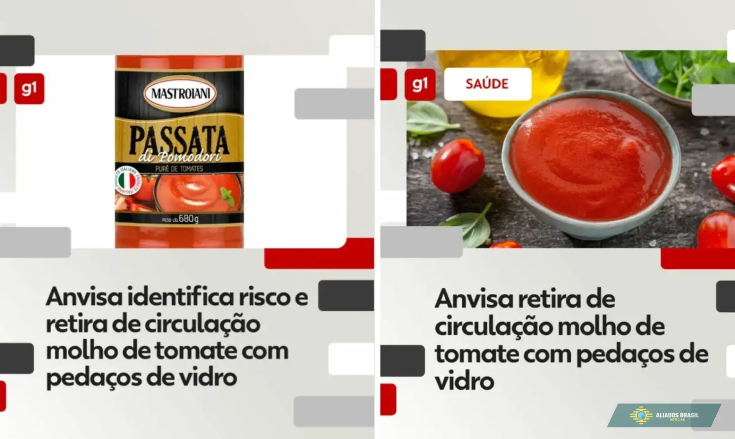 G1 expõe marca errada de molho a ser recolhido por conter vidro