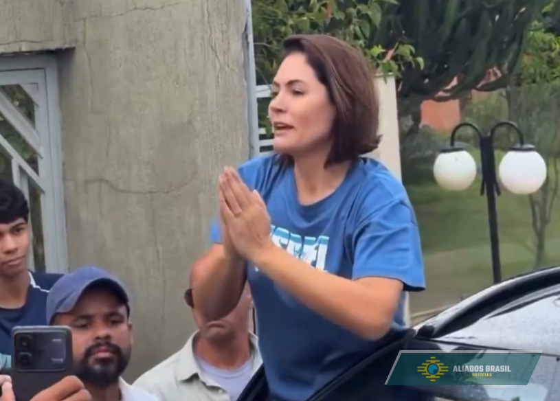 Michelle Bolsonaro apoia manifestação por Justiça e Liberdade em Brasília