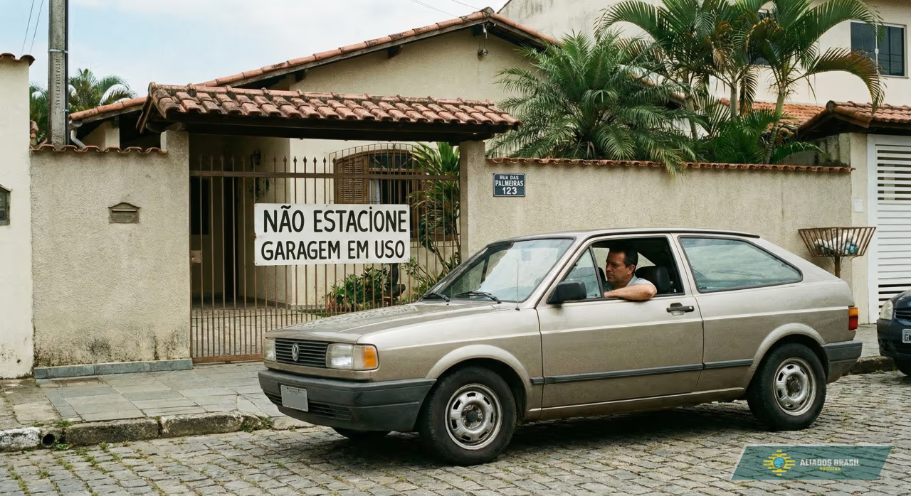 O que a lei diz sobre estacionar o carro na frente da garagem de casa?