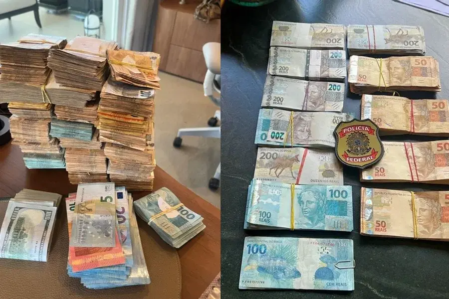 PF encontra pilhas de dinheiro em operação contra o Banco Master. Veja vídeo