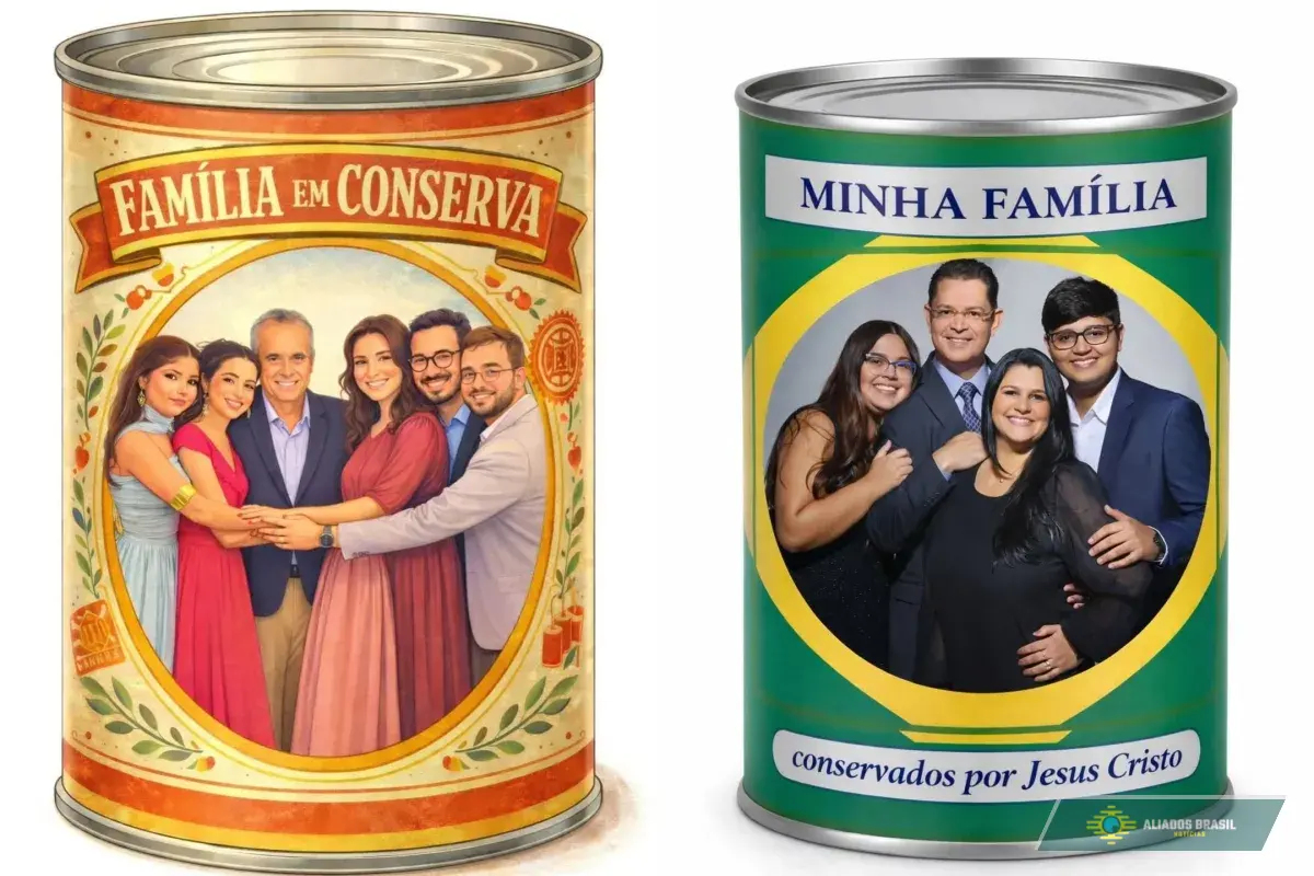 Direita reage a desfile sobre Lula com trend de família em lata de conserva