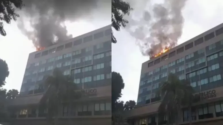 Sede do Ministério Público do Rio de Janeiro pega fogo; ninguém se feriu