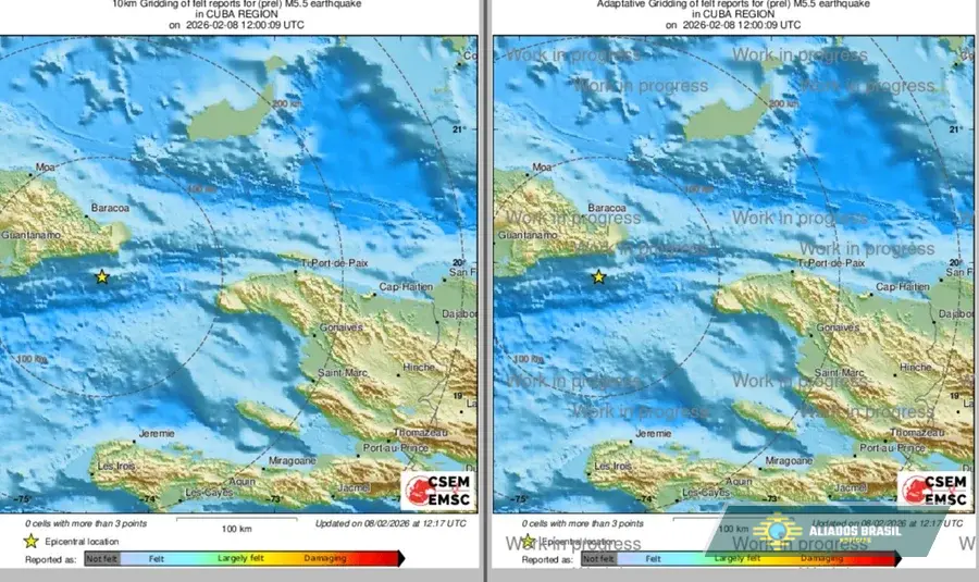 Terremoto de magnitude 5,5 na escala Richter atinge Cuba