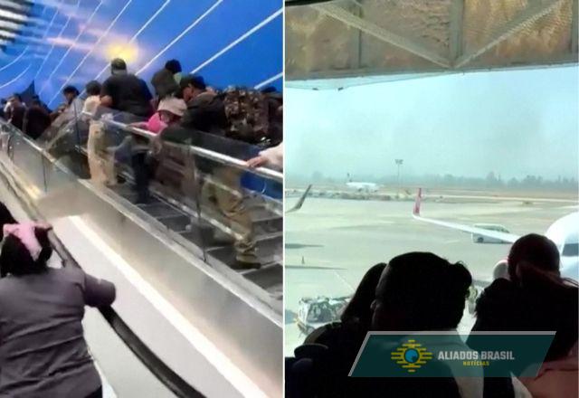 Vídeo: Pânico toma conta de aeroporto no México após morte de 