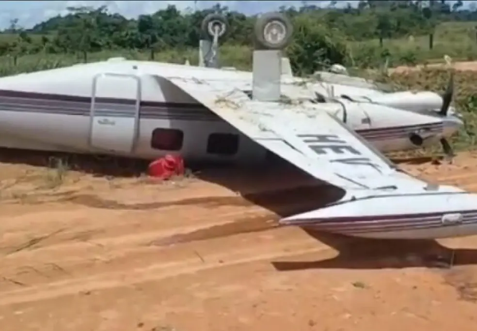 Avião de transporte aeromédico cai no interior de Mato Grosso