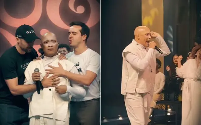 Com câncer, ex-cantor do Raul Gil emociona em espetáculo