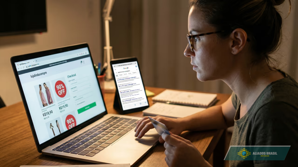 Compra online que virou fraude: os sinais que o site é falso antes de você inserir o cartão
