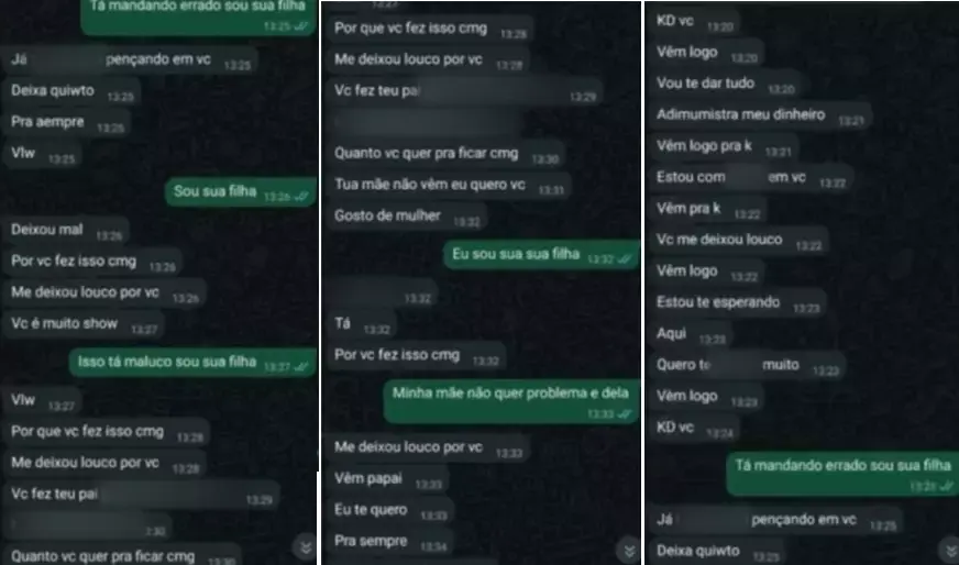 Filha descobre que foi estuprada pelo pai após receber mensagens: 'Você me deixou louco' 