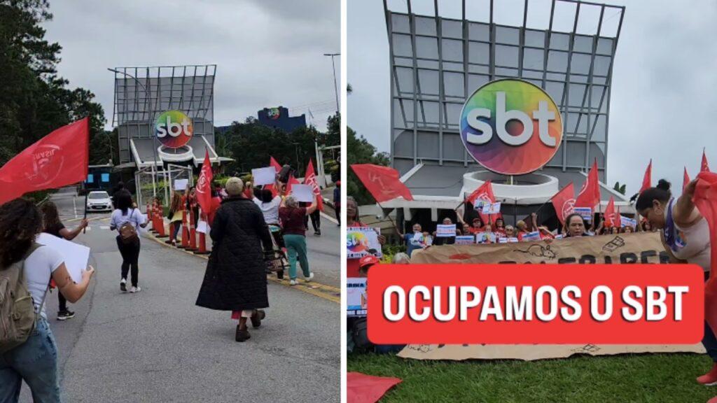 MTST ocupa o SBT “contra o machismo e a transfobia”