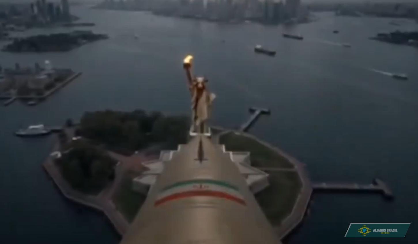 'Uma vingança por tudo': Vídeo de propaganda iraniana mostra Estátua da Liberdade destruída por míssil em meio à escalada com os EUA; veja