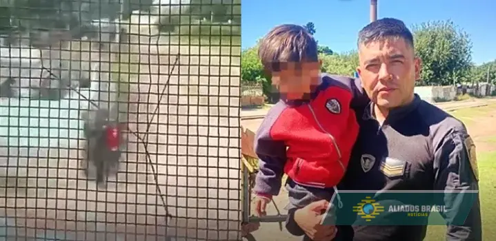 Vídeo: policial salva criança a segundos de ser atingida por trem na Argentina