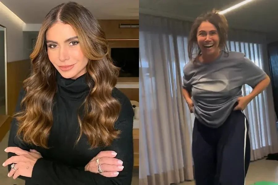 Calça de Giovanna Antonelli cai e expõe roupa íntima em gravação. Veja