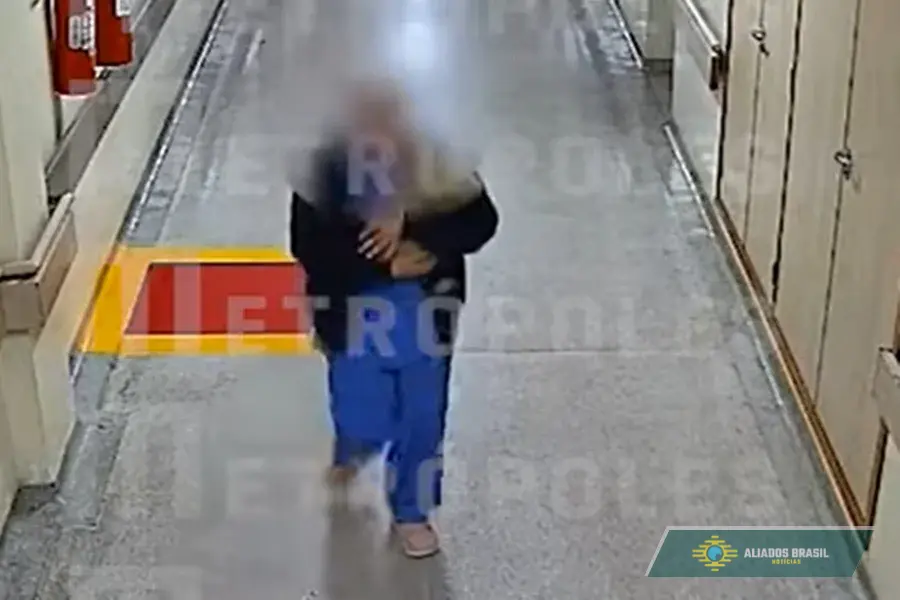 Câmeras flagraram técnica tentando sequestrar bebê em hospital do DF. Veja vídeo