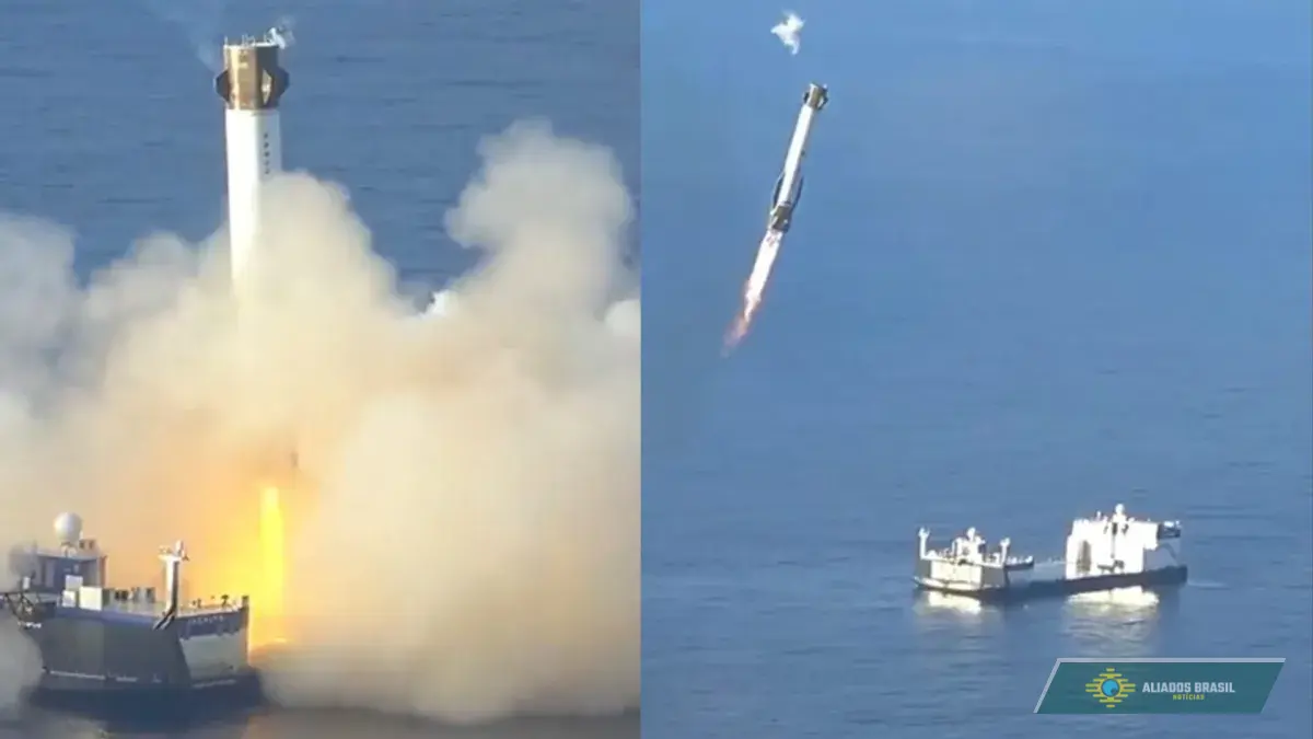 Corrida espacial: foguete de Bezos acirra disputa com Musk; veja pouso