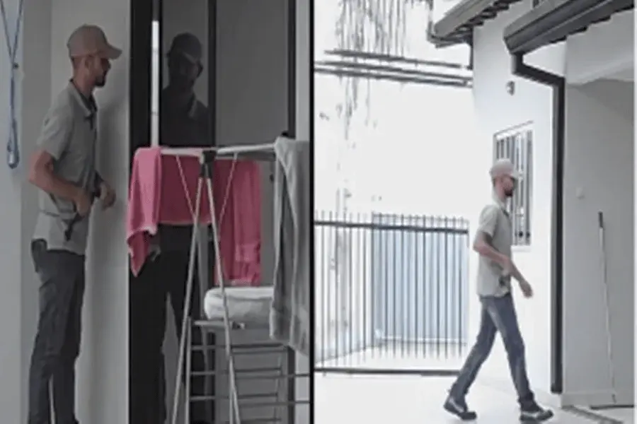 Família tem casa invadida e assiste furto pelas câmeras durante viagem. Veja vídeo