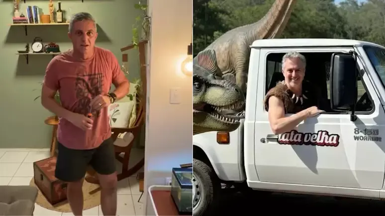 Influenciadora viraliza com pai 'gêmeo' de Luciano Huck e apresentador reage: 'Mais bonito'  