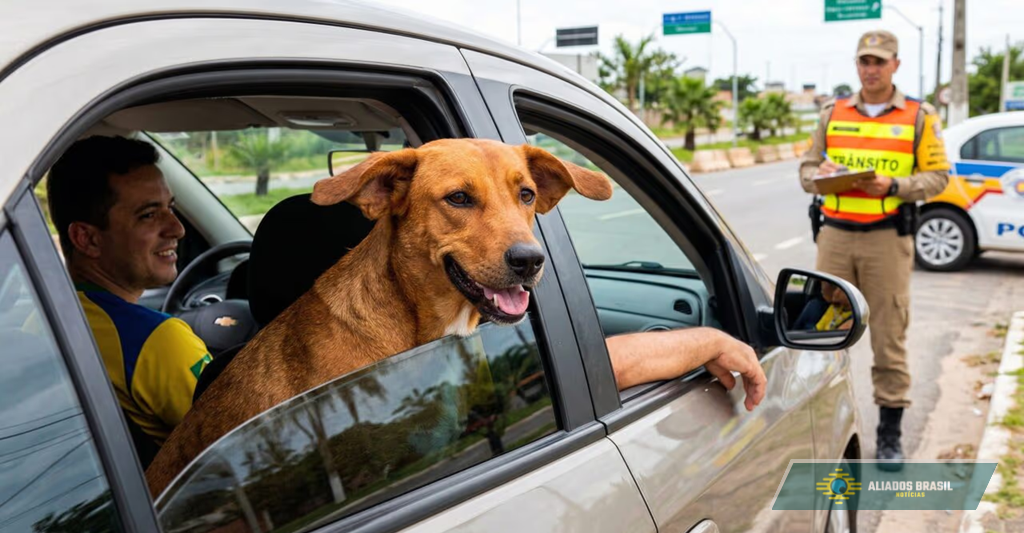 Motoristas que insistem em levar animais dentro do carro precisam conhecer o art. 252 do CTB