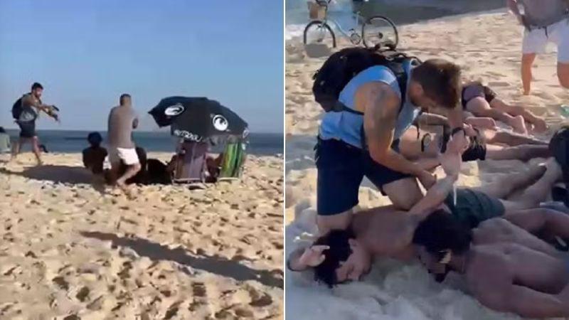 Vídeo: olheiro do CV é preso por policiais à paisana na Praia da Macumba