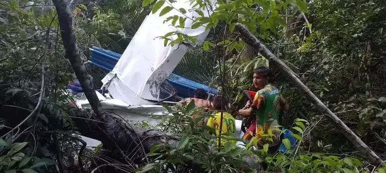 Avião de pequeno porte faz pouso forçado no meio do mato no Pará