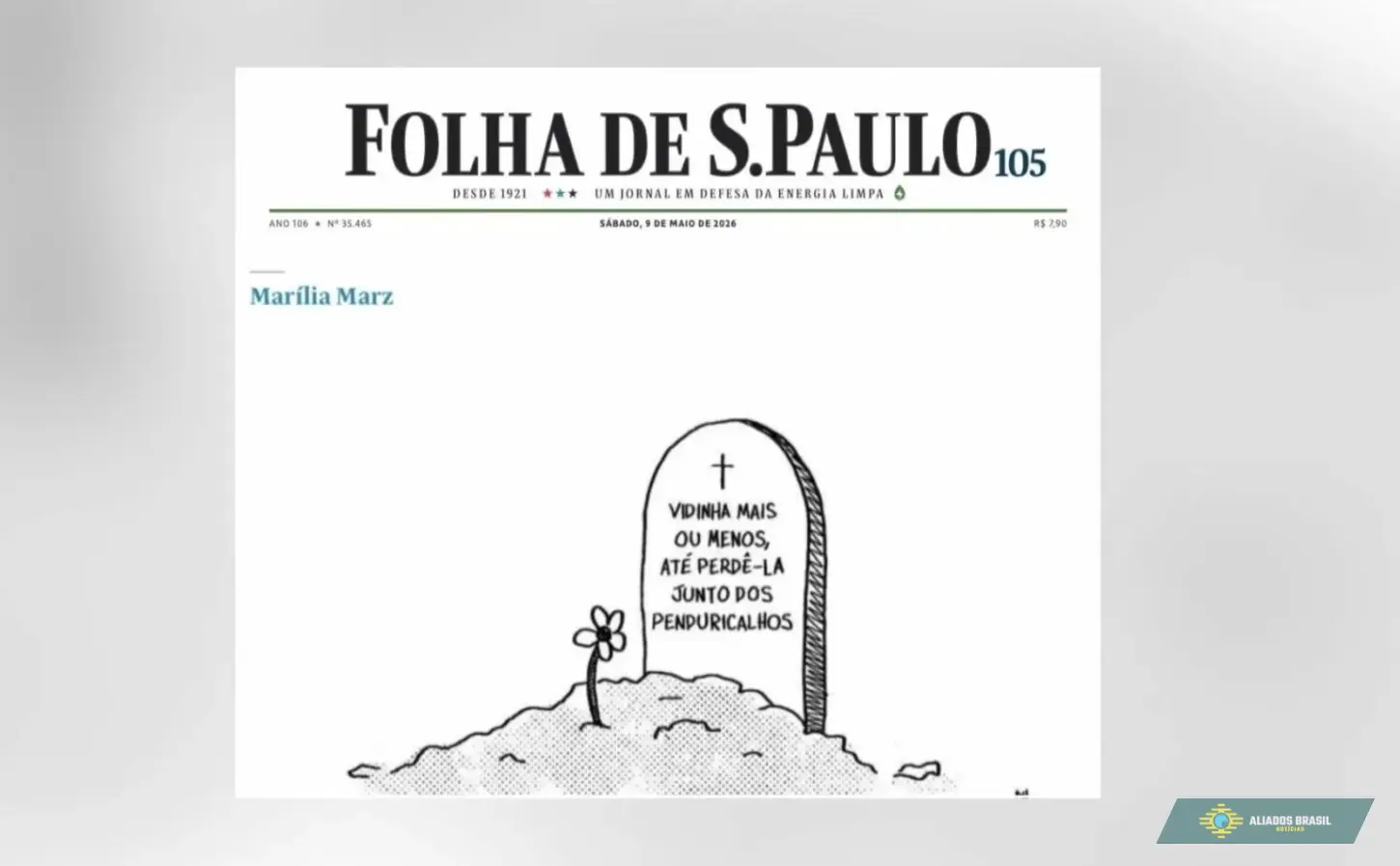 Folha se pronuncia após charge que gerou reação do Judiciário