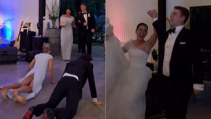 Madrinha viraliza ao 'mostrar demais' durante festa de casamento