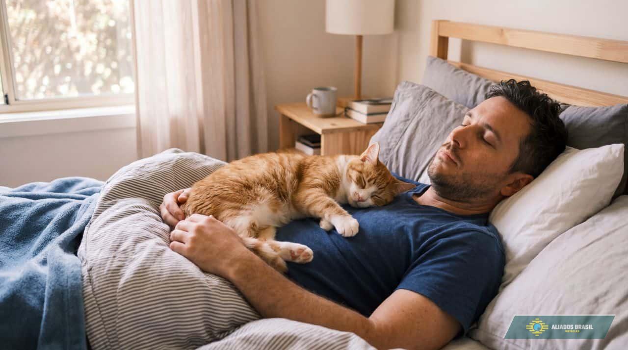 Por que os gatos insistem em dormir sobre você? A ciência tem a resposta