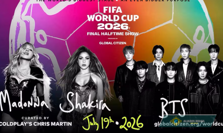 Shakira, Madonna e BTS farão show no intervalo da final da Copa do Mundo 2026
