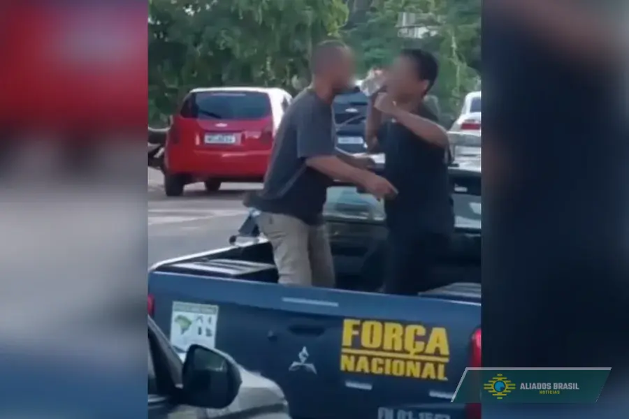 Dupla usa viatura da Força Nacional como pista de dança: “Vai dar B.O”. Veja vídeo
